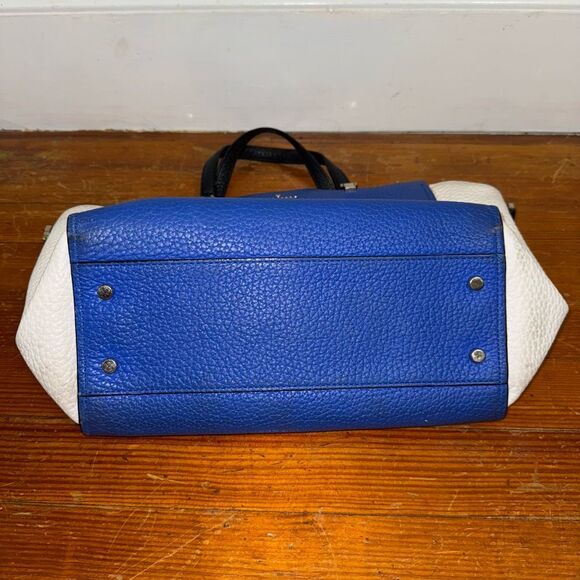 Kate Spade Chelsea Square Hayden Deep Blue White Black MISSING CROSSBODY STRAP - Picture 12 of 12